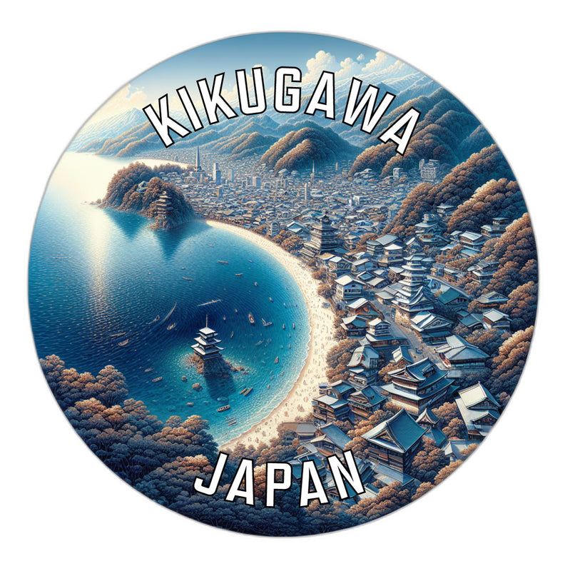 Kikugawa Japan Souvenir Die Cut Flat Magnet 6-Inch