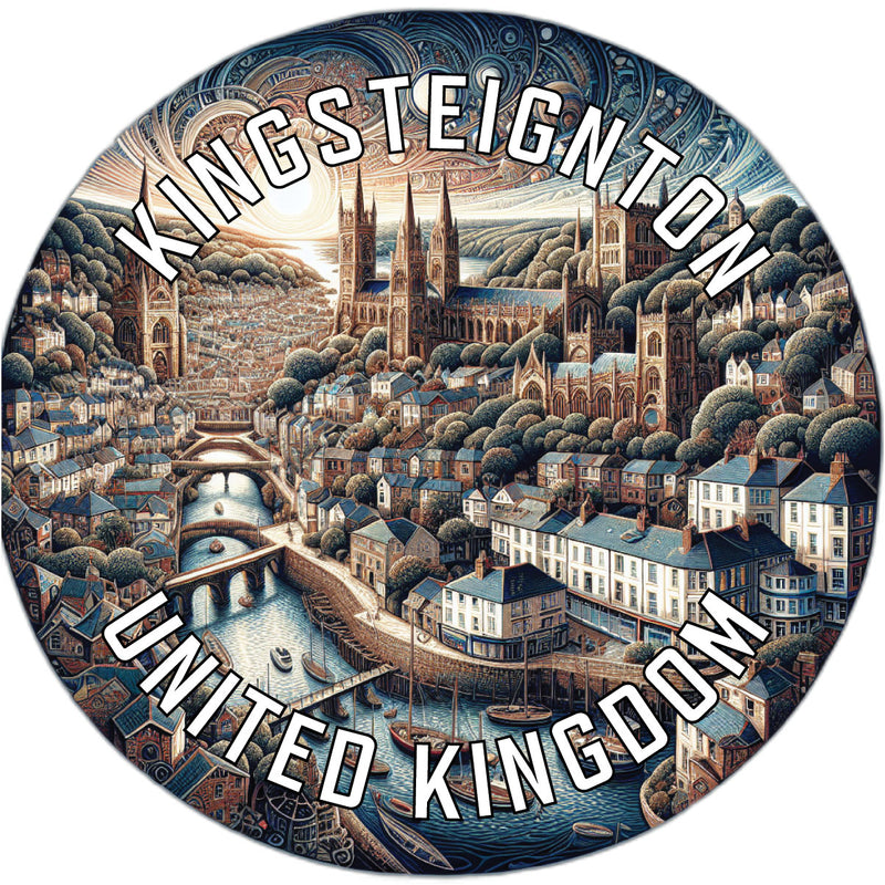 Kingsteignton United Kingdom Souvenir Die Cut Flat Magnet 2-Inch