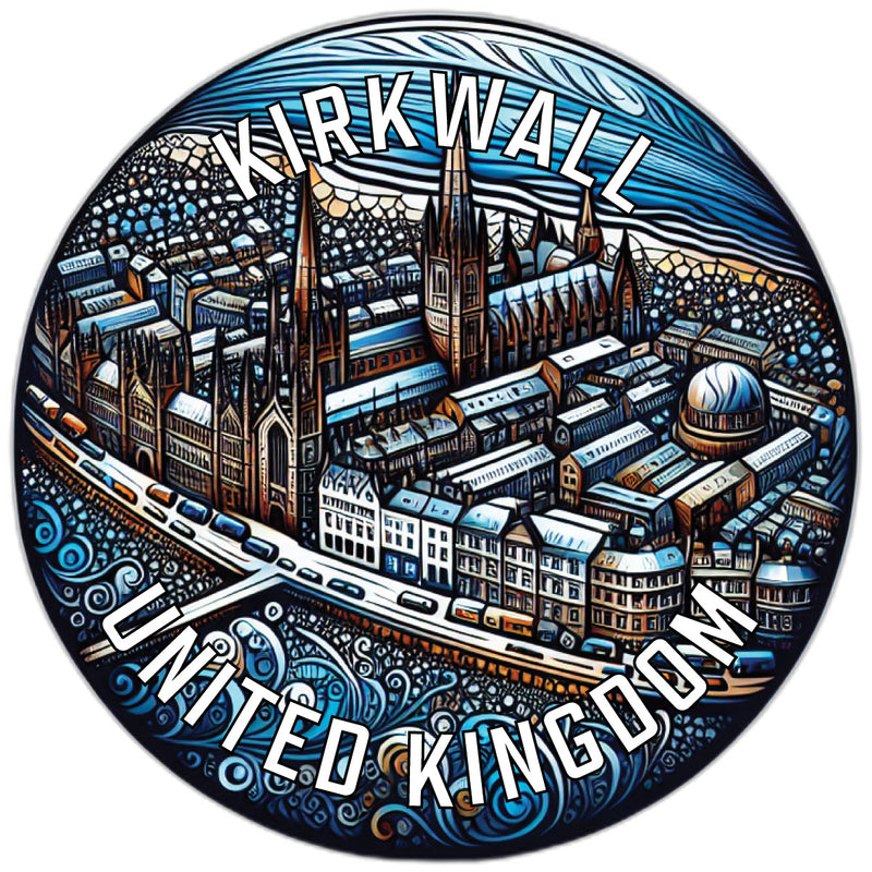Kirkwall United Kingdom Souvenir Die Cut Flat Magnet 2-Inch