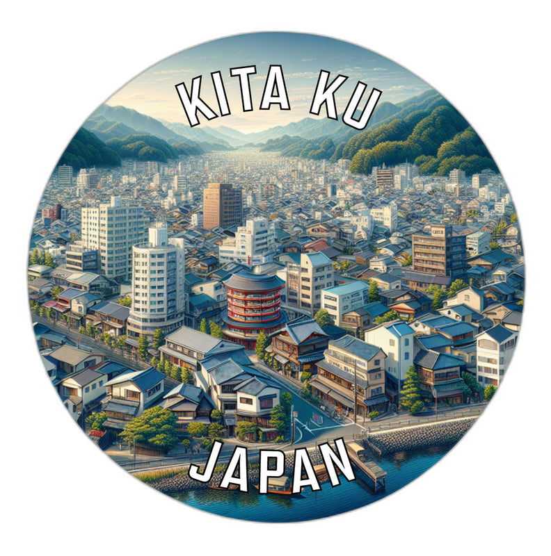 Kita ku Japan Souvenir Die Cut Flat Magnet 2-Inch