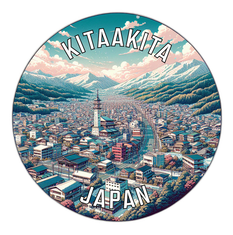 Kitaakita Japan Souvenir Die Cut Flat Magnet 6-Inch