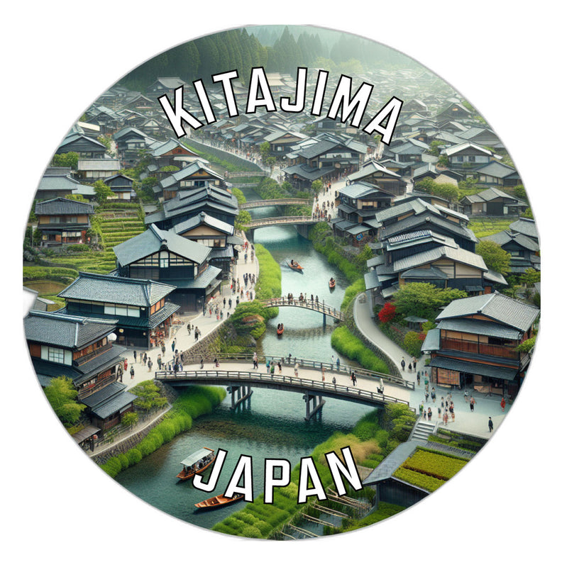 Kitajima Japan Souvenir Die Cut Flat Magnet 2-Inch