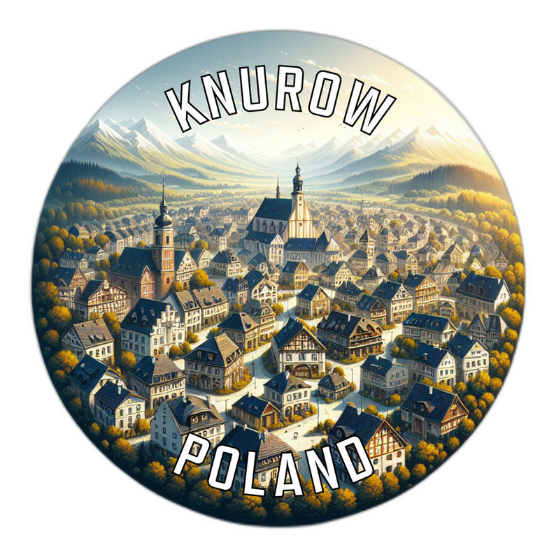 Knurow Poland Souvenir Die Cut Flat Magnet 2-Inch