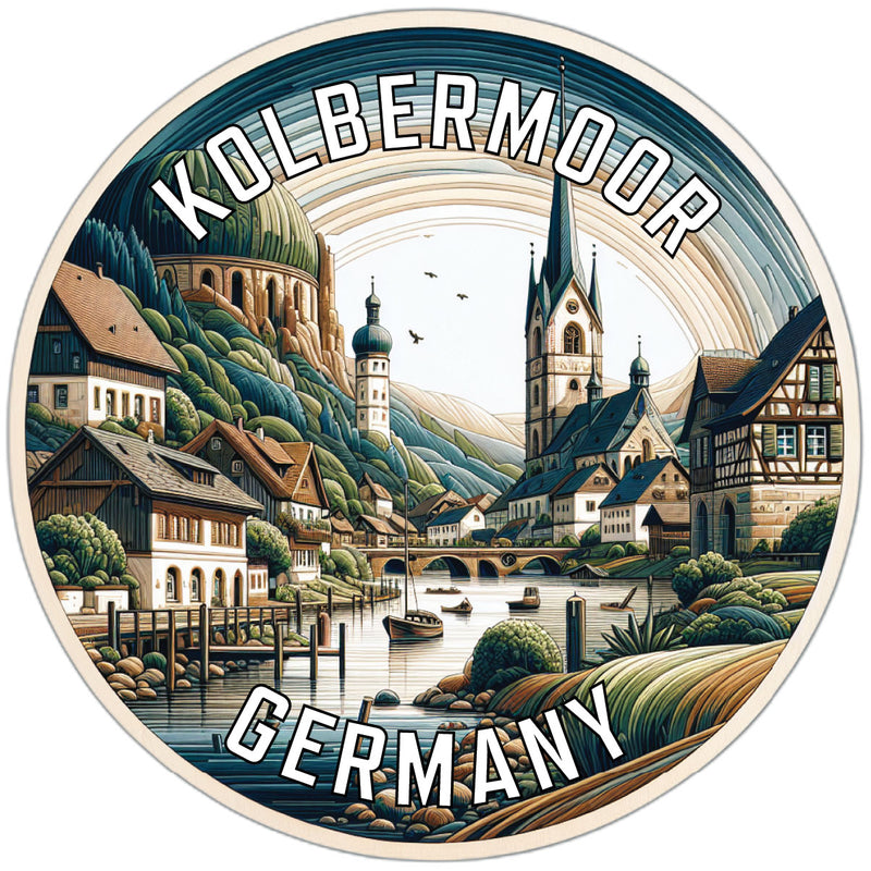 Kolbermoor Germany Souvenir Die Cut Flat Magnet 2-Inch