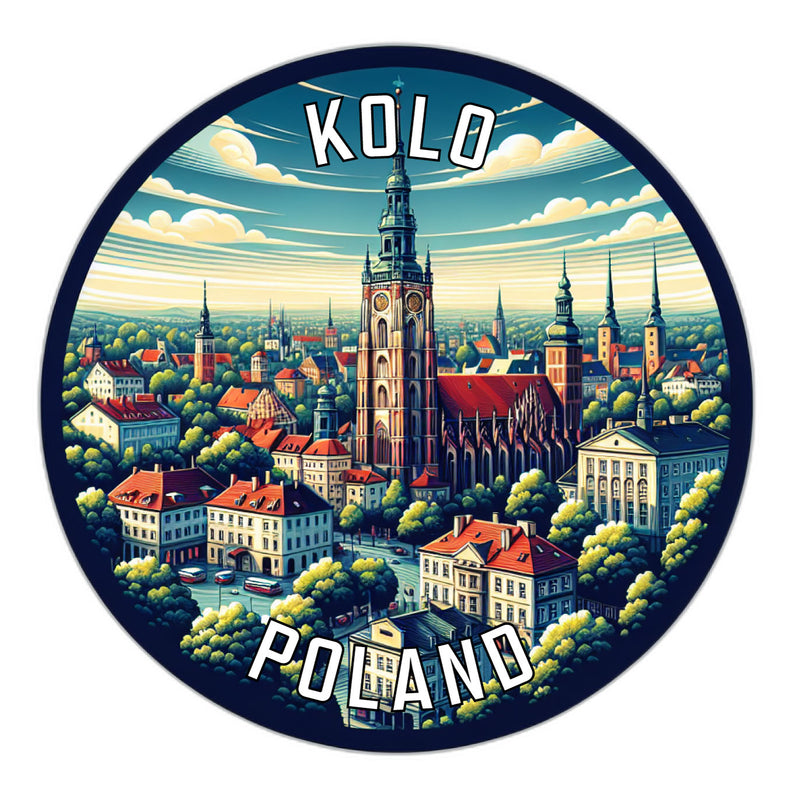 Kolo Poland Souvenir Die Cut Flat Magnet 2-Inch