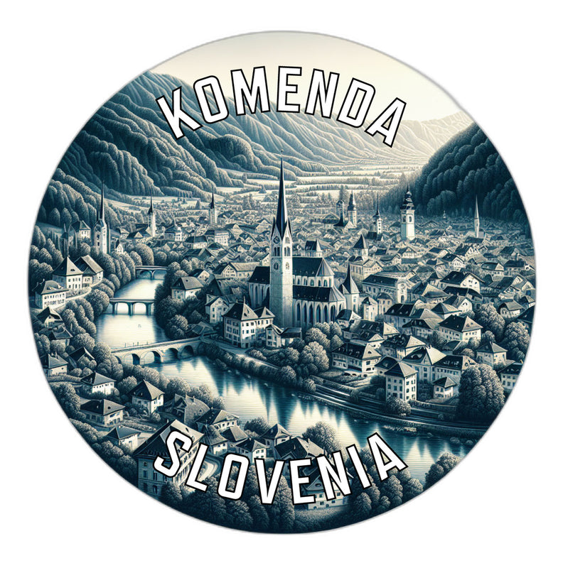 Komenda Slovenia Souvenir Die Cut Flat Magnet 6-Inch