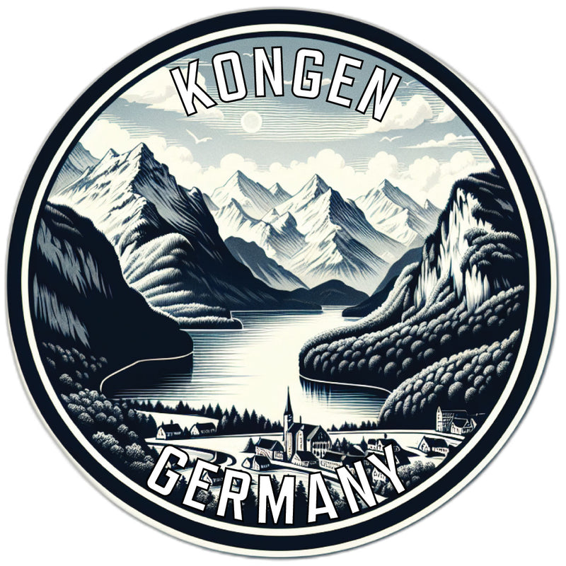 Kongen Germany Souvenir Die Cut Flat Magnet 2-Inch