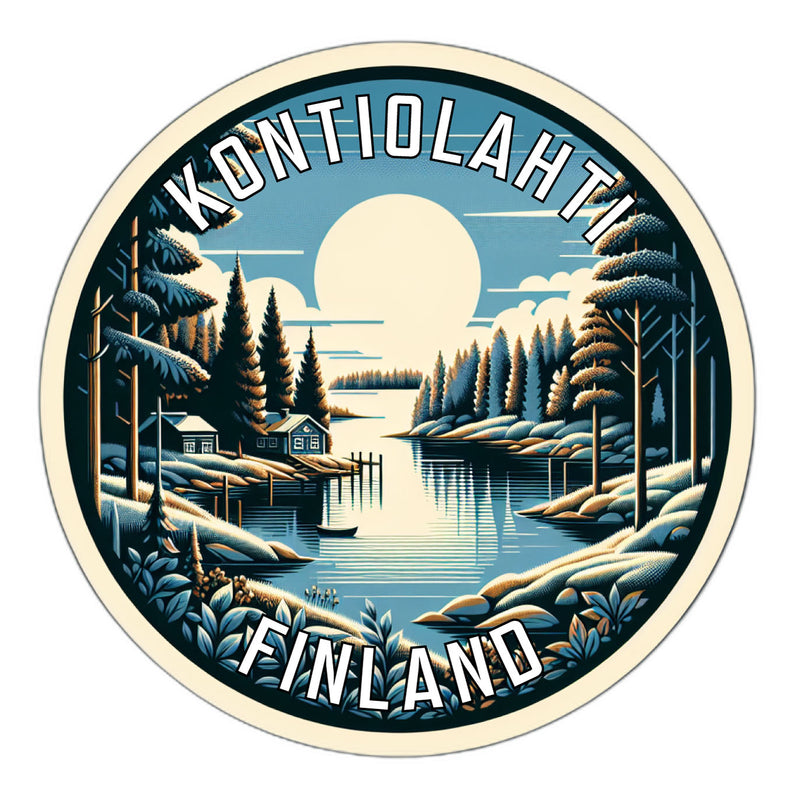 Kontiolahti Finland Souvenir Die Cut Flat Magnet 6-Inch