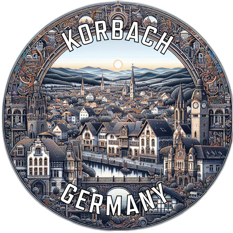 Korbach Germany Souvenir Die Cut Flat Magnet 6-Inch