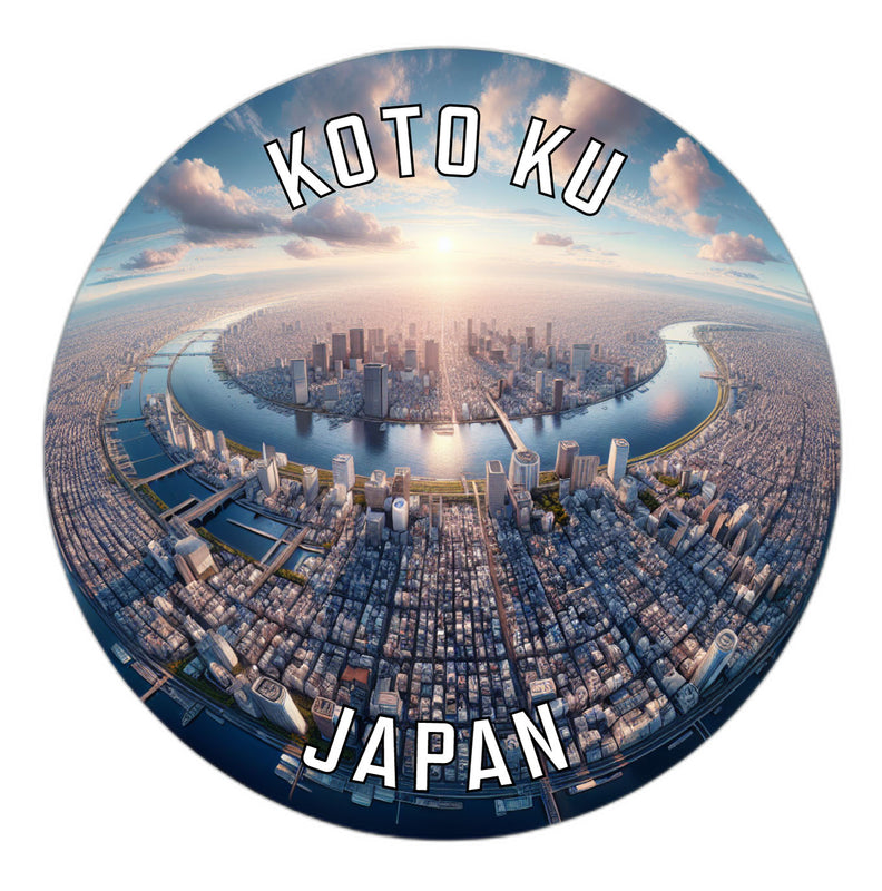 Koto ku Japan Souvenir Die Cut Flat Magnet 3-Inch