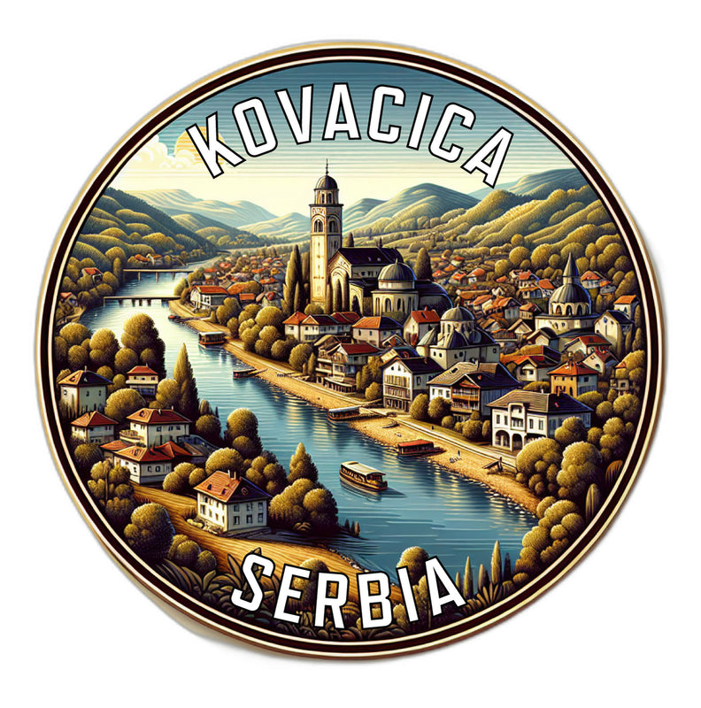 Kovacica Serbia Souvenir Die Cut Flat Magnet 6-Inch