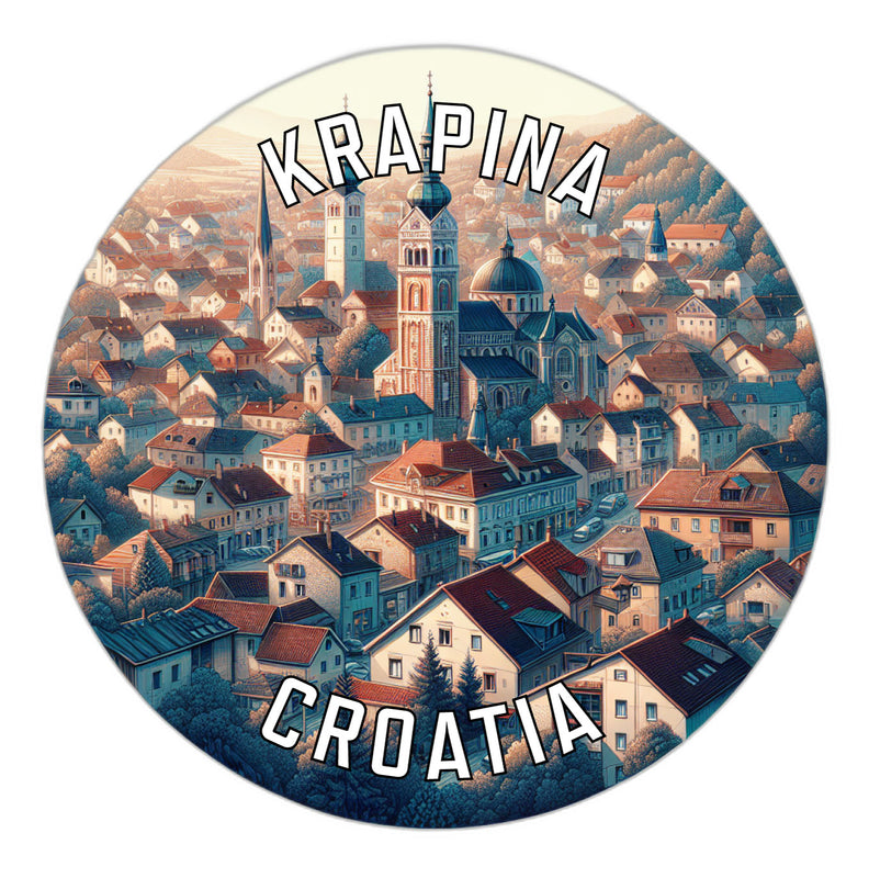 Krapina Croatia Souvenir Die Cut Flat Magnet 6-Inch
