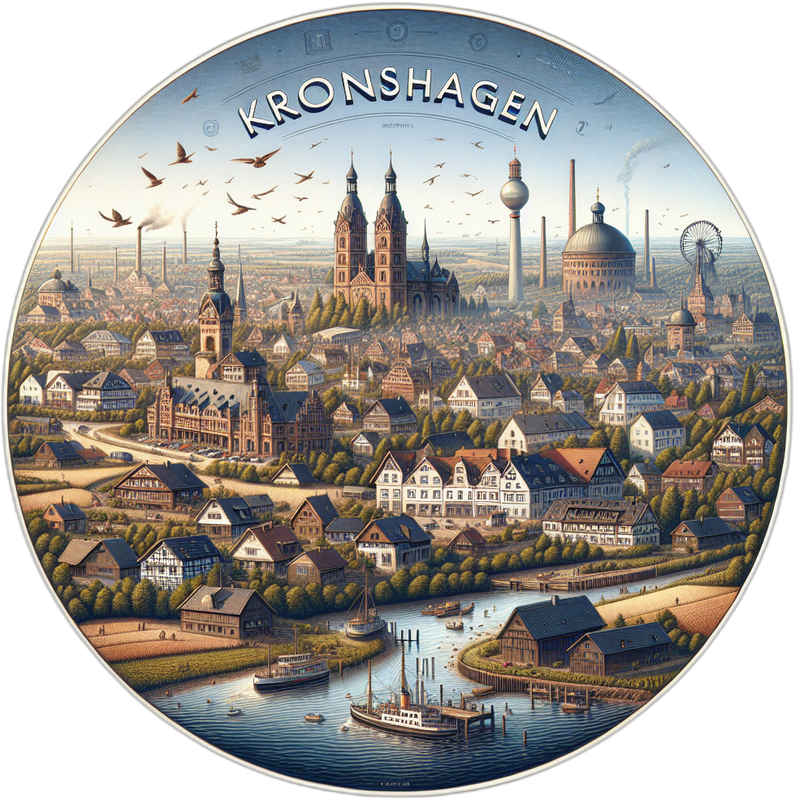 Kronshagen Germany Souvenir Die Cut Flat Magnet 2-Inch