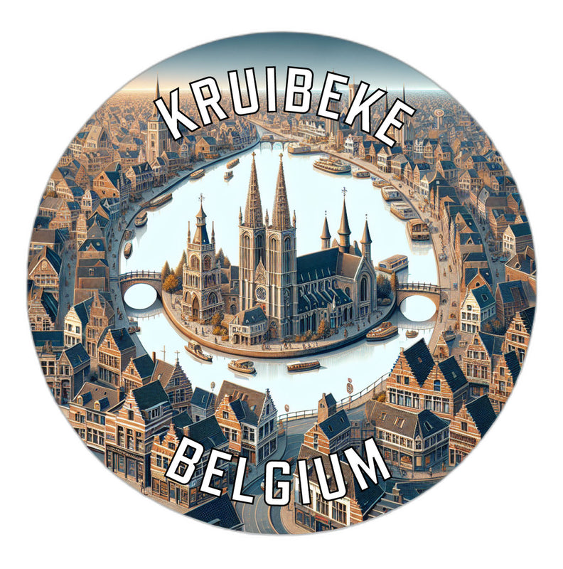 Kruibeke Belgium Souvenir Die Cut Flat Magnet 6-Inch