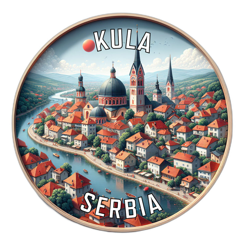 Kula Serbia Souvenir Die Cut Flat Magnet 4-Inch