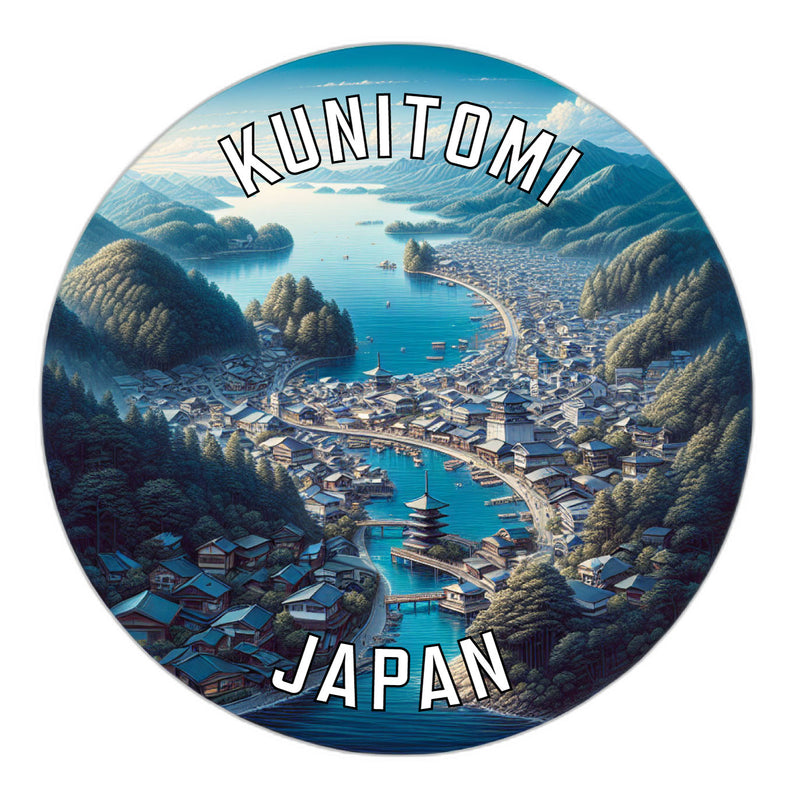 Kunitomi Japan Souvenir Vinyl Decal Sticker 2-Inch