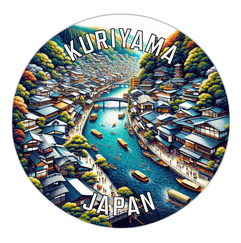 Kuriyama Japan Souvenir Die Cut Flat Magnet 2-Inch