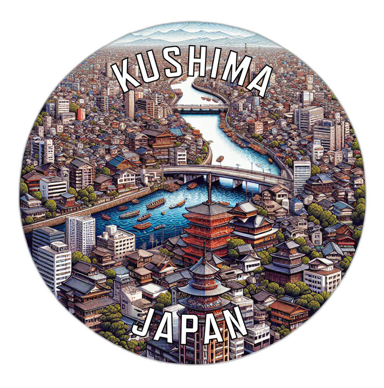 Kushima Japan Souvenir Die Cut Flat Magnet 2-Inch