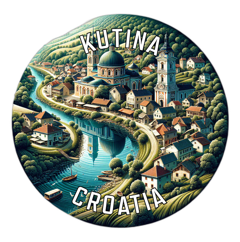 Kutina Croatia Souvenir Die Cut Flat Magnet 2-Inch