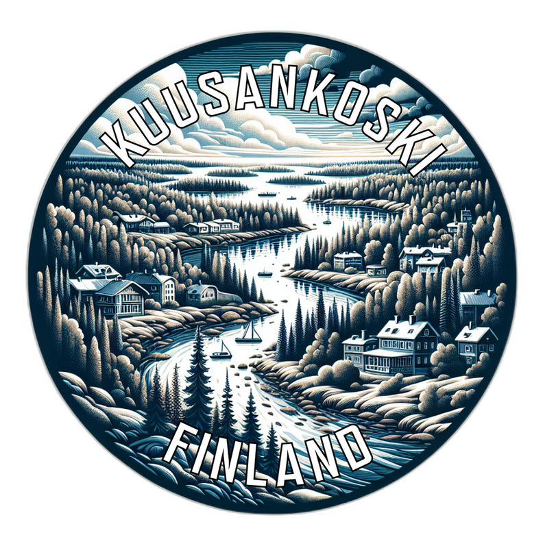 Kuusankoski Finland Souvenir Die Cut Flat Magnet 2-Inch
