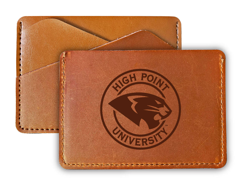 High Point University Leather Card Holder Wallet Officially Licensed Collegiate Product
