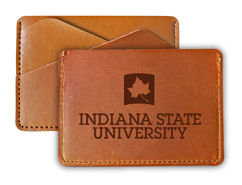 Indiana State University Leather Card Holder Wallet Officially Licensed Collegiate Product
