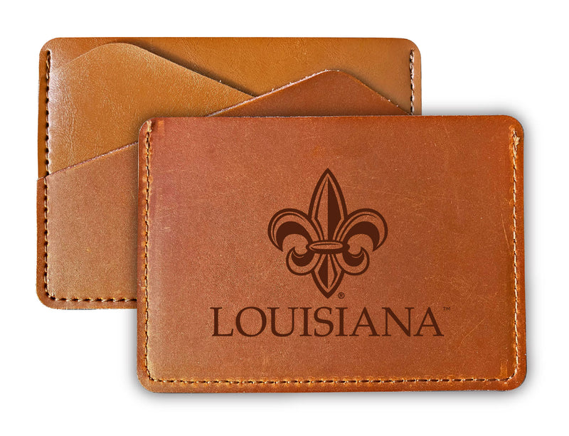 Louisiana at Lafayette Leather Card Holder Wallet Officially Licensed Collegiate Product