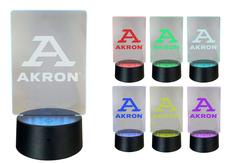 Akron Zips Acrylic Color Changing LED Night Light with Remote and USB plug in Officially Licensed Collegiate Product