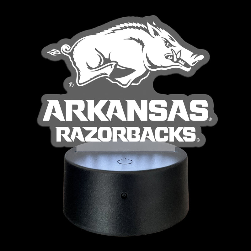 Arkansas Razorbacks Acrylic LED Light Laser Cut with Remote and USB Plug in