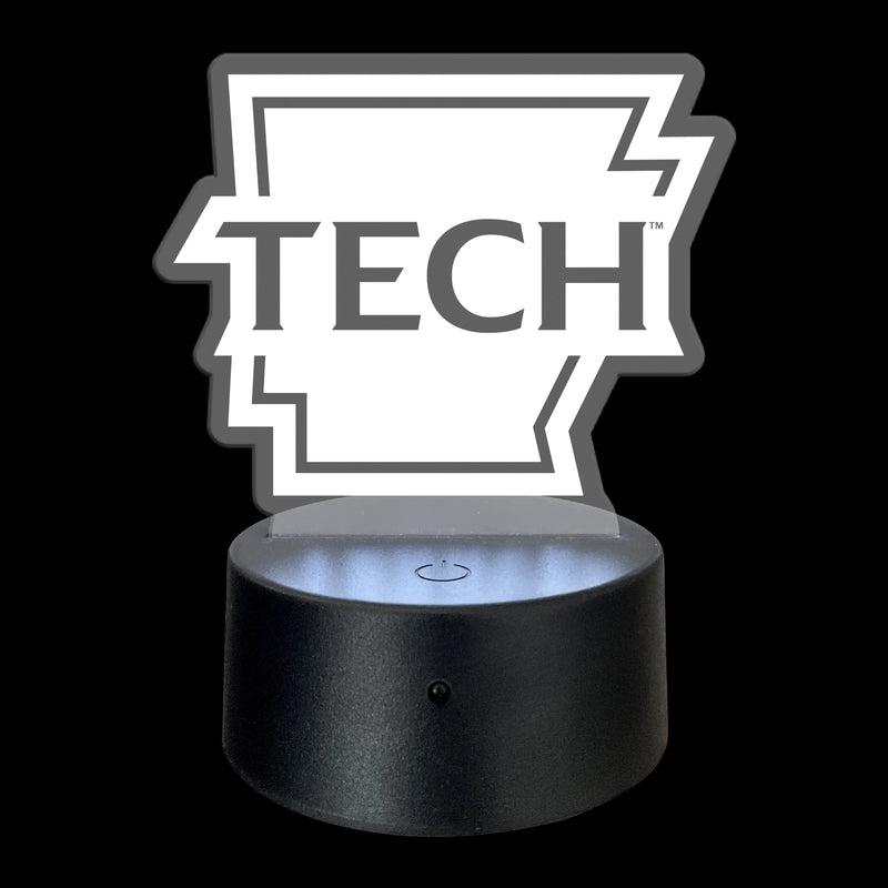 Arkansas Tech University Acrylic LED Light Laser Cut with Remote and USB Plug in