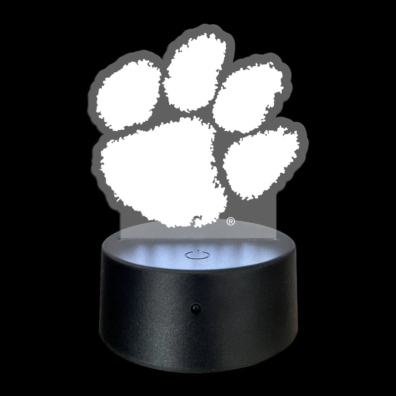 Clemson Tigers Acrylic LED Light Laser Cut with Remote and USB Plug in