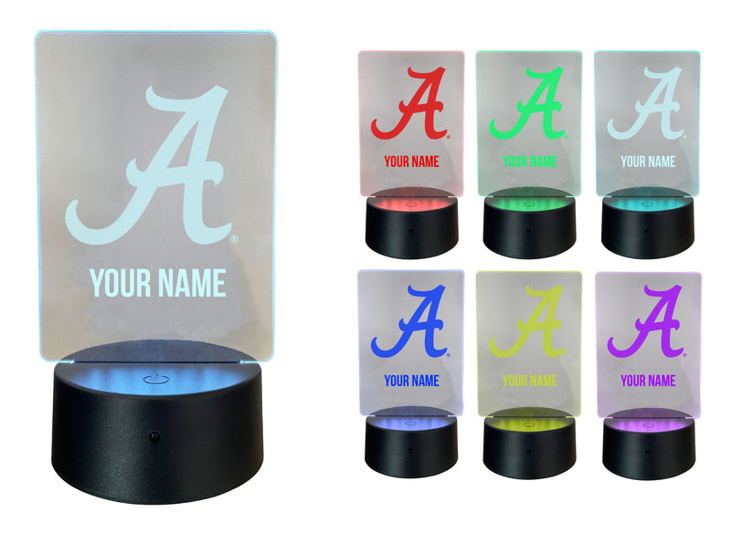 Alabama Crimson Tide Officially Licensed Acrylic LED Night Light with Remote and USB Plug in