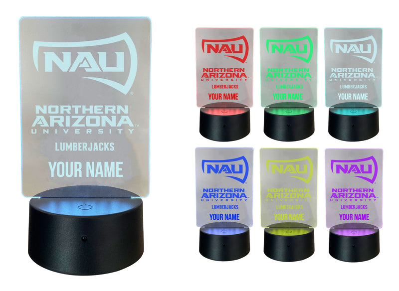 Northern Arizona University Officially Licensed Acrylic LED Night Light with Remote and USB Plug in