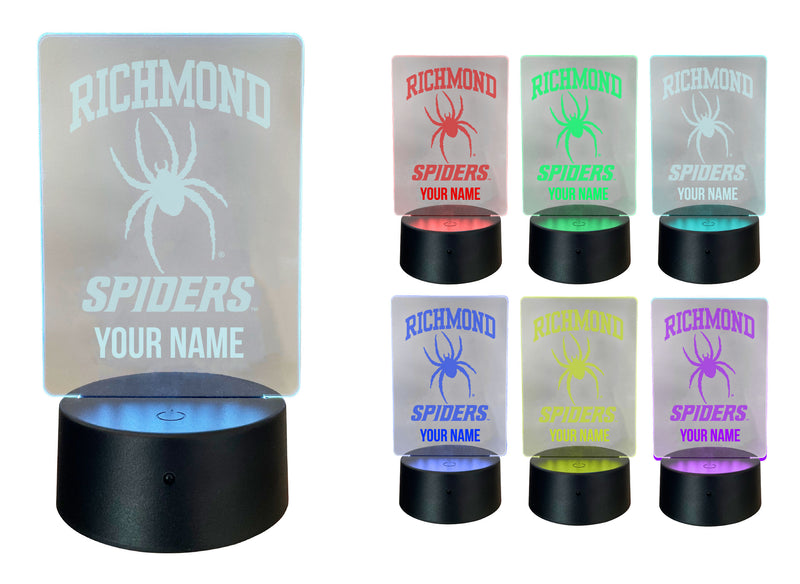 Richmond Spiders Officially Licensed Acrylic LED Night Light with Remote and USB Plug in