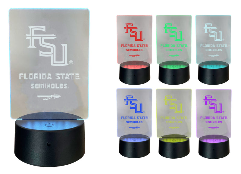 Florida State Seminoles Acrylic Color Changing LED Night Light with Remote and USB plug in Officially Licensed Collegiate Product Single