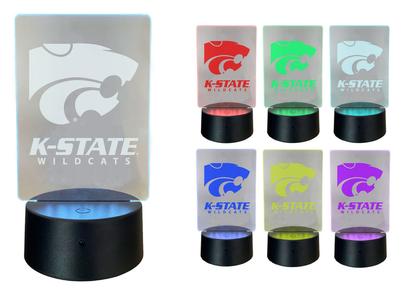 Kansas State Wildcats Acrylic Color Changing LED Night Light with Remote and USB plug in Officially Licensed Collegiate Product Single