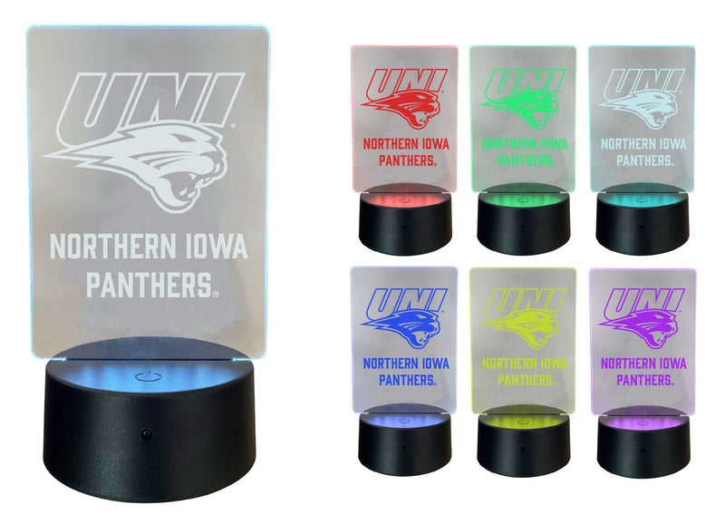 Northern Iowa Panthers Acrylic Color Changing LED Night Light with Remote and USB plug in Officially Licensed Collegiate Product Single