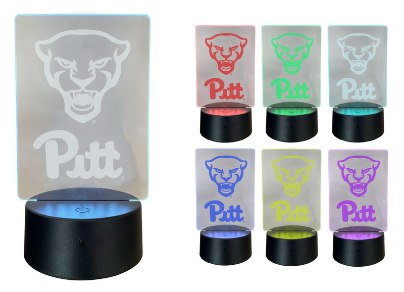Pittsburgh Panthers Acrylic Color Changing LED Night Light with Remote and USB plug in Officially Licensed Collegiate Product Single