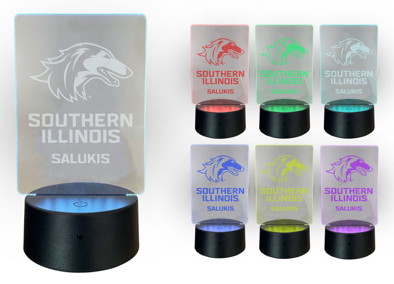 Southern Illinois Salukis Acrylic Color Changing LED Night Light with Remote and USB plug in Officially Licensed Collegiate Product Single