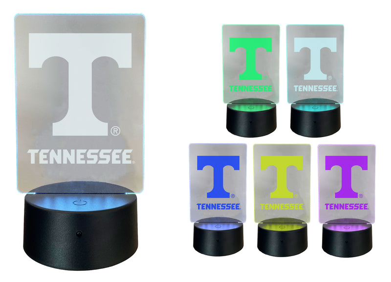 Tennessee Knoxville Volunteers Acrylic Color Changing LED Night Light with Remote and USB plug in Officially Licensed Collegiate Product Single