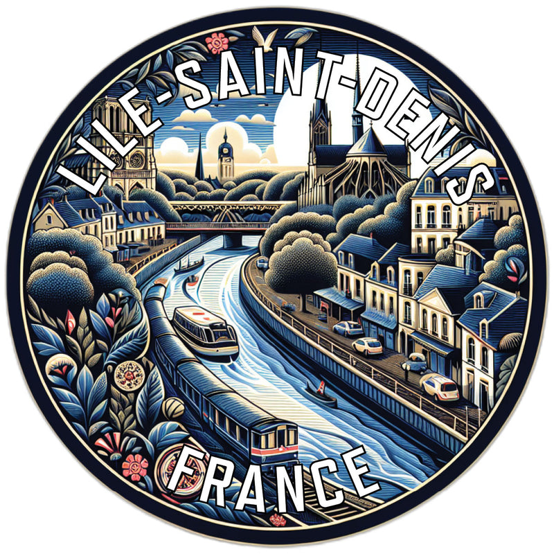 LIleSaintDenis Souvenir Vinyl Decal Sticker 2-Inch