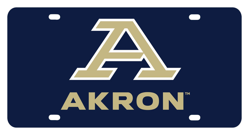 NCAA Akron Zips Metal License Plate - Lightweight, Sturdy & Versatile