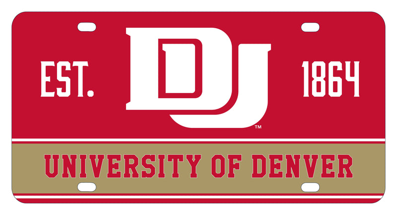University of Denver Pioneers Metal Mini License Plate - Lightweight, Sturdy & Versatile