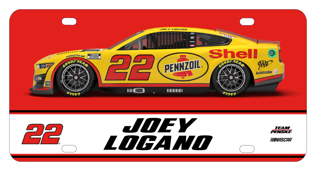 #22 Joey Logano Officially Licensed NASCAR License Plate