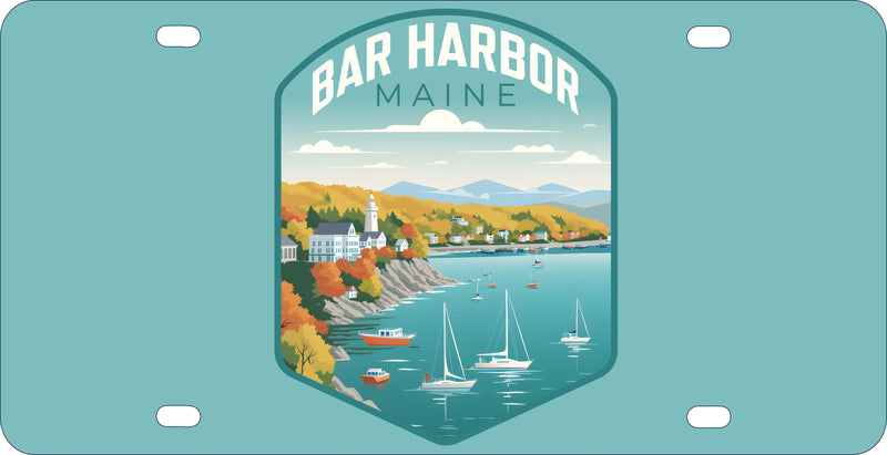Bar Harbor Maine Design A Souvenir Metal License Plate