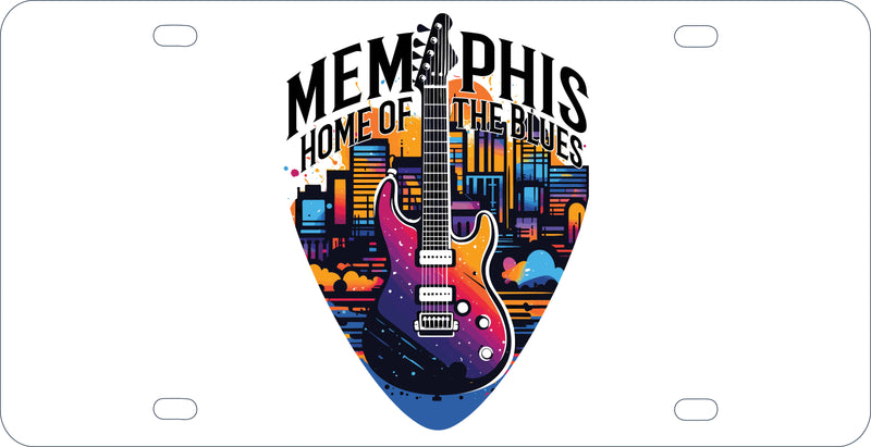 Memphis Tennessee Design B Souvenir Metal License Plate