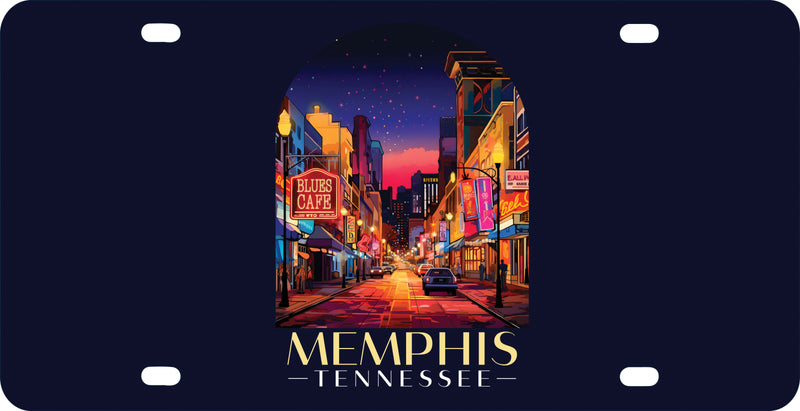 Memphis Tennessee Design C Souvenir Metal License Plate