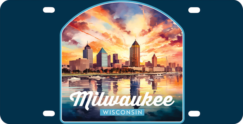 Milwaukee Wisconsin Design A Souvenir Metal License Plate