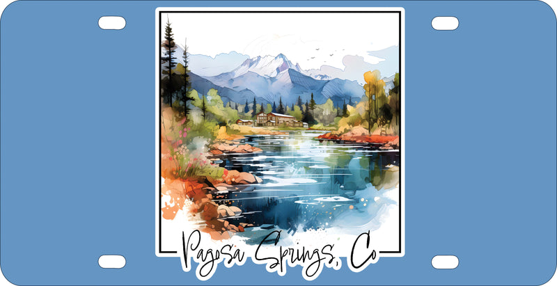 Pagosa Springs Colorado Design A Souvenir Metal License Plate