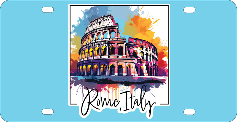 Rome Italy Design A Souvenir Metal License Plate